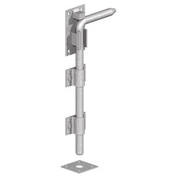GateMate Drop Down Garage Door Bolt - 450mm Length - Galvanised