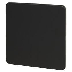 Knightsbridge 1 Gang Blank Plate - Matt Black