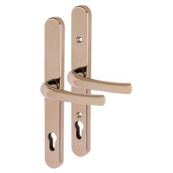 Yale uPVC Universal Lock Door Handle - Euro - 92mm c/c - PVD Gold