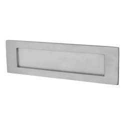 Letter Plate - 254 x 74mm - Satin Chrome