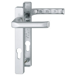 Hoppe London 113/366M uPVC Multipoint Door Handle - 92mm c/c - Silver Aluminium
