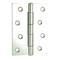 Steel Butt Door Hinge - 100 x 67mm - Bright Zinc Plated - Pair