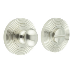 Burlington by Frelan Inner 1 Turn & Release with Reeded Rose - 47mm Diameter - Satin Nickel