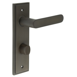 Burlington by Frelan Dark Bronze Fire Rated DIN Bathroom Door Handles - Kensington - Inner 2 - 200 x 55mm