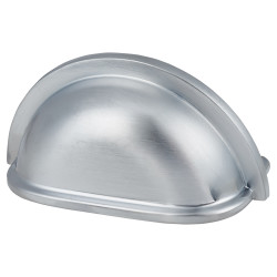 Touchpoint Cabinet Cup Handle - 76mm Centres - Satin Chrome
