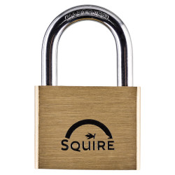 Squire LN5 Lion Open Shackle Padlock - 50mm Body - 30 x 28mm Shackle - Brass