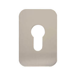 Touchpoint Jumbo Adhesive Fixing Escutcheon - 75 x 50mm - Euro - Satin Stainless Steel