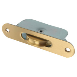 Altro Radius Axle Sash Window Pulley - 44mm Curved Metal Wheel - Satin Brass