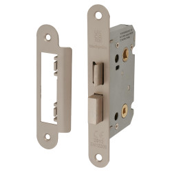 Touchpoint Contract Bathroom Lock - 65mm Case - 44mm Backset - Radius - Satin Nickel