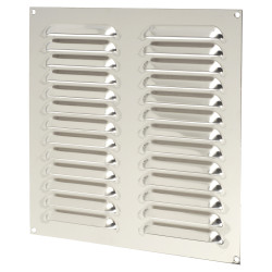 Altro Hooded Louvre Vent - 242 x 242mm - 11919mm² Free Air Flow - Polished Stainless Steel