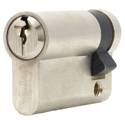 Yale 6 Pin 50mm Euro Single Cylinder - 40 + 10mm - Satin Nickel - Keyed to Differ