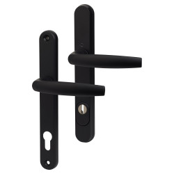 Hoppe PAS24 1530/3259N uPVC Multipoint Door Handle - Long Plate - 92mm c/c - 60mm door - Black