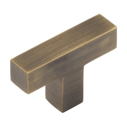 Burlington by Frelan 25mm Trafalgar T-Bar Cabinet Knob - 60 x 41mm - Antique Brass