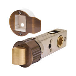 Excel Smartlatch Tubular Latch - 71mm Case - 57mm Backset - Round - Antique Brass