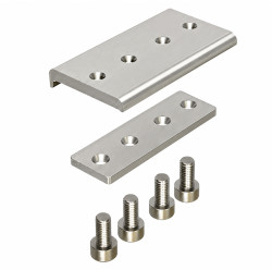 Klug Joining Kit for Double Doors - Satin Silver