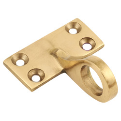 Altro Top Rail Mounting Sash Window Ring Lift - 48 x 22mm - Polished Brass