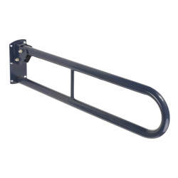 Fitzroy of London Hinged Support Grab Rail - 800 x 200mm - Stainless Steel - Blue Powder Coated
