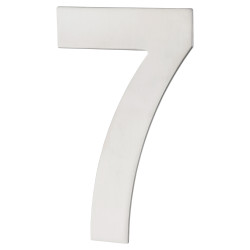 Altro 100mm Concealed Screw Fix Door Numeral - 7 - Polished Stainless Steel