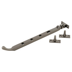 Hampstead Bulb End Casement Window Stay - 10"/250mm Length - Black Nickel