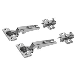 Klug Slide-On Soft Close Cabinet Hinge - 95° - Overlay - Zinc Plated - Pair