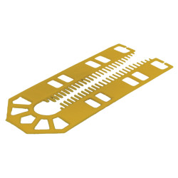 Broadfix Horseshoe Packer Shims - 101 x 43 x 1mm - Yellow - Pack of 200