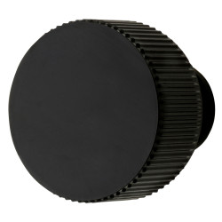 Carlisle Brass Lines Radio Round Cabinet Knob - 35mm Diameter - Matt Black