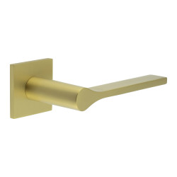 CRES by Frelan Satin Brass Fixed Dead Door Handles on Square rose - CR-105 Range