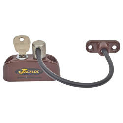 Jackloc Pro-5 Key-Locking Cable Window Restrictor – Brown