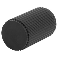 Carlisle Brass Lines Cylinder Cabinet Knob - 18mm Diameter - Matt Black
