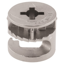 Rimless Cam Connector - 18mm Min Panel Thickness - Nickel Plated - Pack of 50