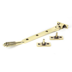 From The Anvil Reeded Casement Window Stay - 8"/200mm Length - Aged Brass