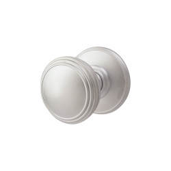 Carlisle Brass Satin Chrome Rimmed Mortice Door Knob - 70mm Rose Diameter - Delamain Range