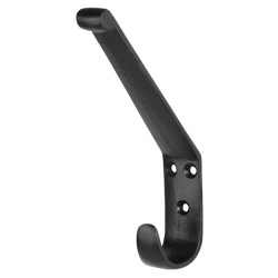 Olde Forge School Room Pattern Single Hat & Coat Hook - 152 x 65mm - Antique Black