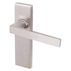 Heritage Brass by M Marcus Satin Chrome Latch Door Handles - Delta Range - 157 x 43mm