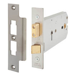 UNION 2026 Horizontal Bathroom Lock - 149mm Case - 51-127mm Backset - Satin Stainless Steel