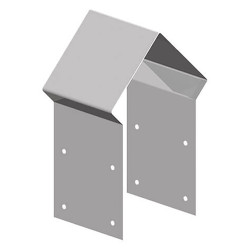 Bishop Hat Post Strap for 100mm Posts & 100mm Rails - Galvanised