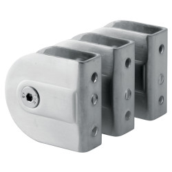 Toilet Cubicle Wall Bracket - 12-13mm Panels - 316 Stainless Steel - Pack of 3