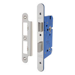 Altro Architectural DIN Bathroom Lock - 85mm Case - 60mm Backset - Radius - Pol Stainless Steel