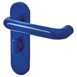 Hoppe AR600/25 Cobalt Blue Nylon Steel Core Safety Bathroom Door Handles - 57mm c/c - Paris Range