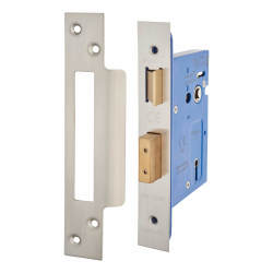 Altro Architectural 3 Lever Sashlock - 78mm Case - 57mm Backset - Square - Satin Stainless Steel