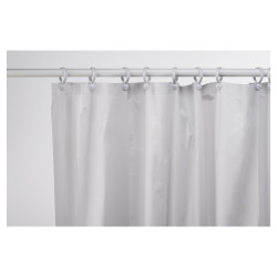 Croydex Plain Shower Curtain - 1800 x 1800mm - White PVC