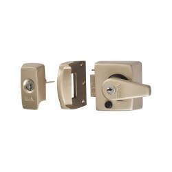 ERA BS3621:2007 Double Locking Nightlatch - 40mm Backset - Satin Nickel Case/Cylinder