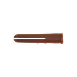 Rawlplug HDPE Plastic Wall Plug - 7 x 37mm - Brown - Pack of 100