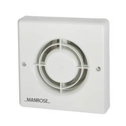 Manrose XF100T Axial Extractor Fan with Timer - 4"/100mm - White