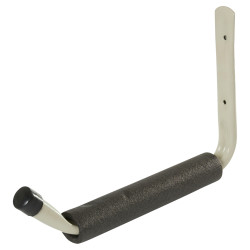 Rothley Heavy Duty Tubular Garage and Shed Padded Storage Hook - 395mm Depth - Cream & Black