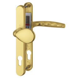 Hoppe Atlanta 77G/3830N/1530 uPVC Multipoint Lever/Pad Door Handle - 92/62mm c/c - Gold