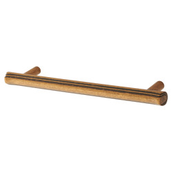 Altro Filton 11mm T-Bar Cabinet Pull Handle - 128mm Centres - Antique Brass