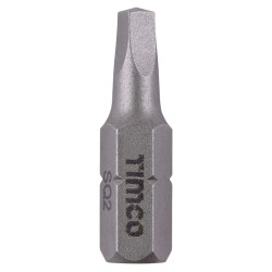 TIMCO Steel Driver Bits - Square - No.2 - 25mm Length - Pack of 2