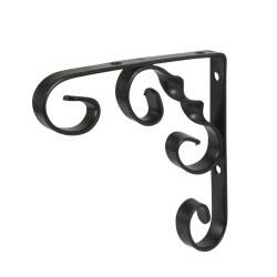 Touchpoint Ornamental Scroll Shelf Bracket - 115 x 110mm - Black