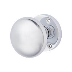 Altro Polished Chrome Round Mortice Door Knob - 58mm Rose Diameter